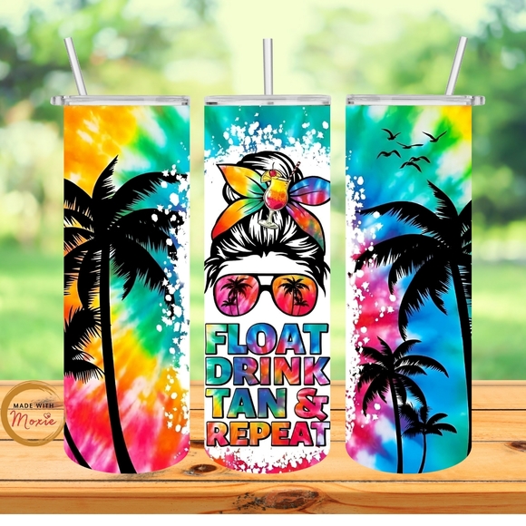 20oz Beach Themed Tumbler - Picture 1 of 5